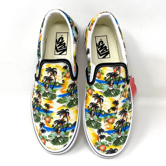VANS Womens Size VN0A5AO86WC Classic Slip On Aloha Multicolor Canvas Low Sneaker - Picture 7 of 10